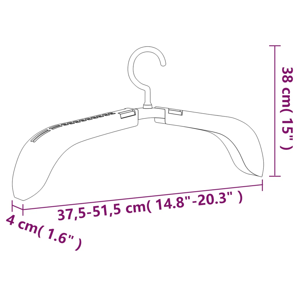 extendable-clothes-hangers-5-pcs-grey-919532 At Willow and Wine!