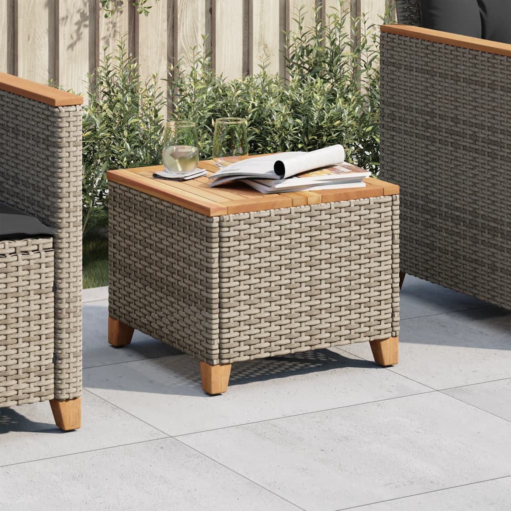 garden-table-beige-45x45x37-cm-poly-rattan-acacia-wood-932833 At Willow and Wine!