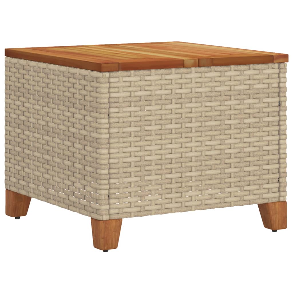 garden-table-beige-45x45x37-cm-poly-rattan-acacia-wood-932833 At Willow and Wine!