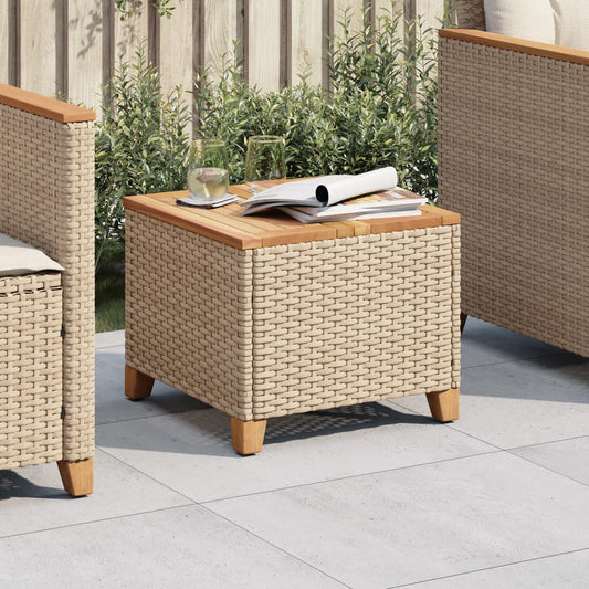 garden-table-beige-45x45x37-cm-poly-rattan-acacia-wood-932833 At Willow and Wine!