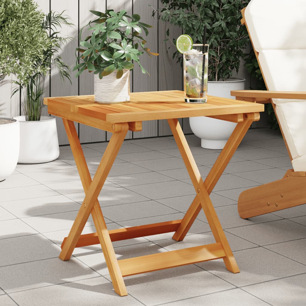 vidaXL Folding Garden Table 50x50x50 cm Solid Wood Acacia