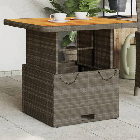 garden-table-grey-80x80x71-cm-poly-rattan-and-acacia-wood-918858 At Willow and Wine!