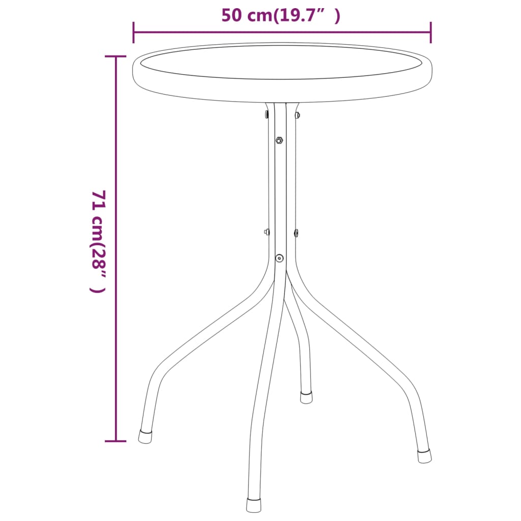 garden-table-o50x71-cm-steel-anthracite-919062 At Willow and Wine!