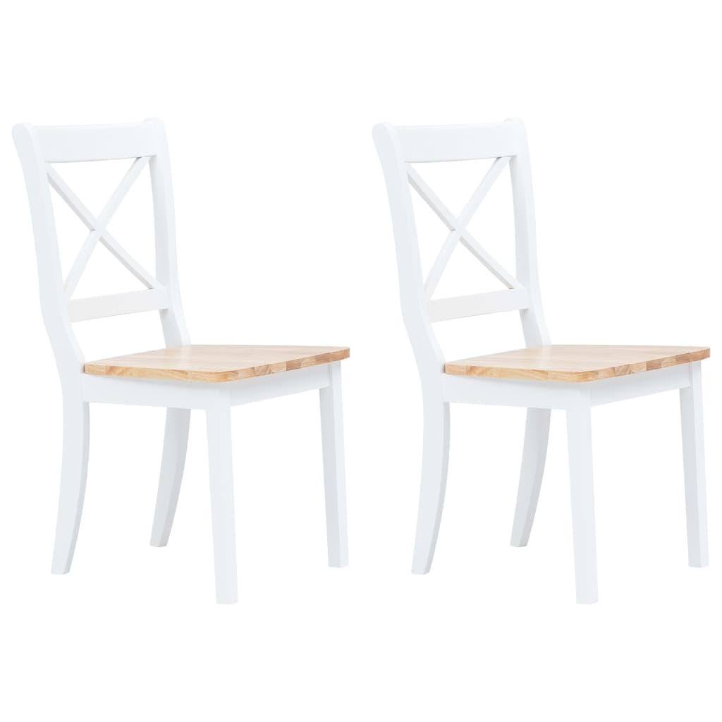 dining-chairs-2-pcs-white-solid-rubber-wood At Willow and Wine USA!