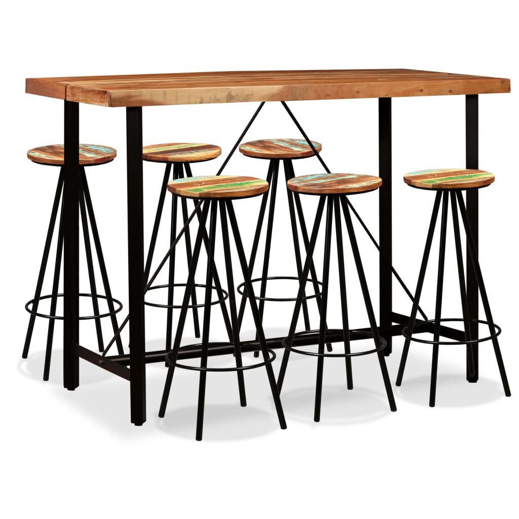 bar-set-7-pieces-solid-acacia-and-reclaimed-wood-910237 At Willow and Wine USA!