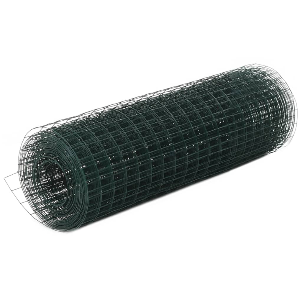 chicken-wire-fence-steel-with-pvc-coating-32-8-x4-9-green At Willow and Wine USA!