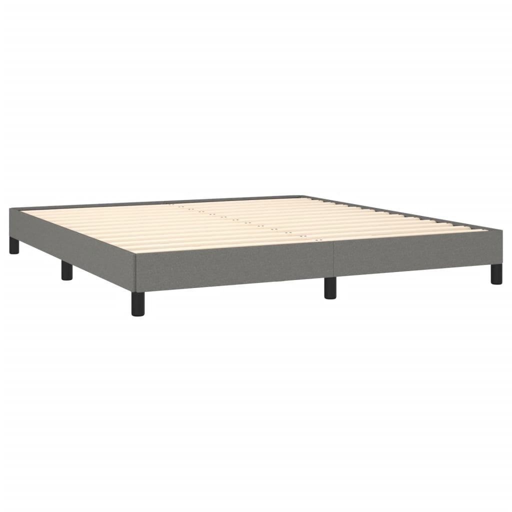 Bed Frame without Mattress Dark Gray 59.8"x79.9" Queen Fabric