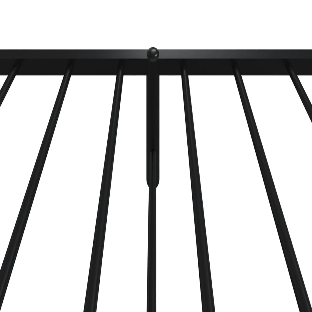 Metal Bed Frame without Mattress with Footboard Black 39.4"x78.7"