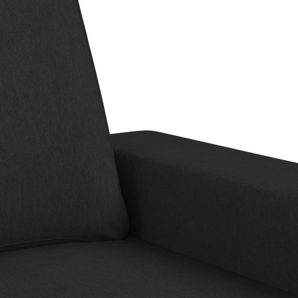 3-Seater Sofa Black 70.9" Fabric