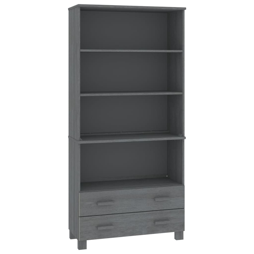 Highboard HAMAR Solid Wood Pine Dark Gray