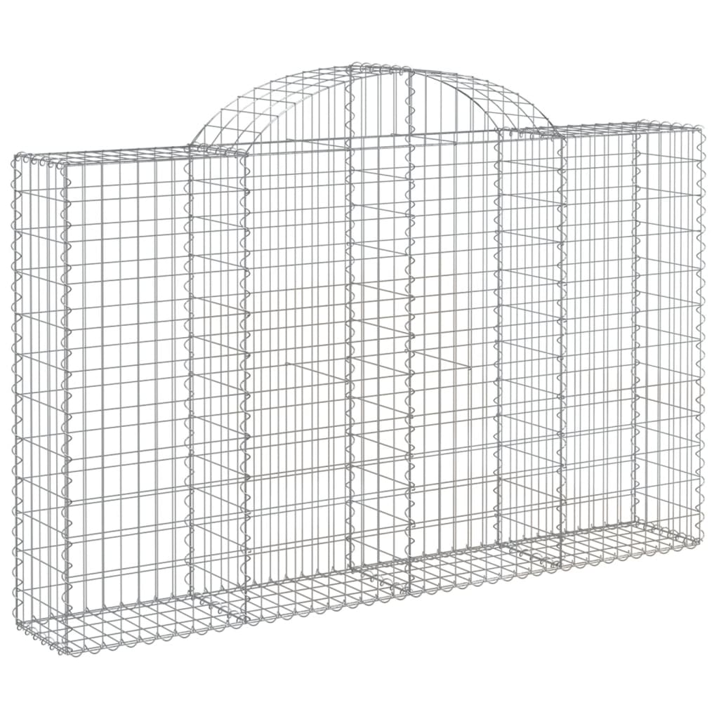 Arched Gabion Baskets 6 pcs 78.7"x11.8"x47.2"/55.1" Galvanized Iron