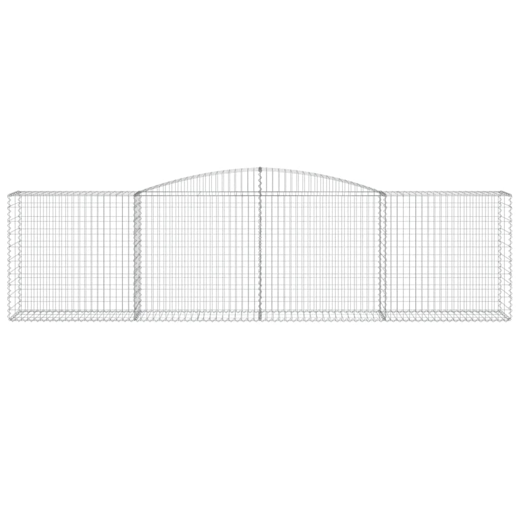 Arched Gabion Basket 157.5"x19.7"x39.4"/47.2" Galvanized Iron