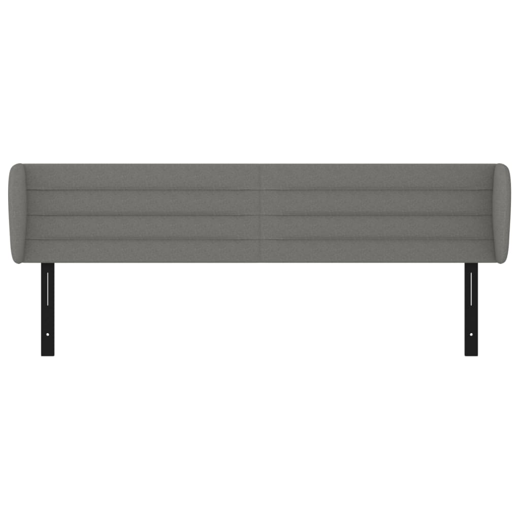 Headboard with Ears Dark Gray 64.2"x9.1"x30.7"/34.6" Fabric