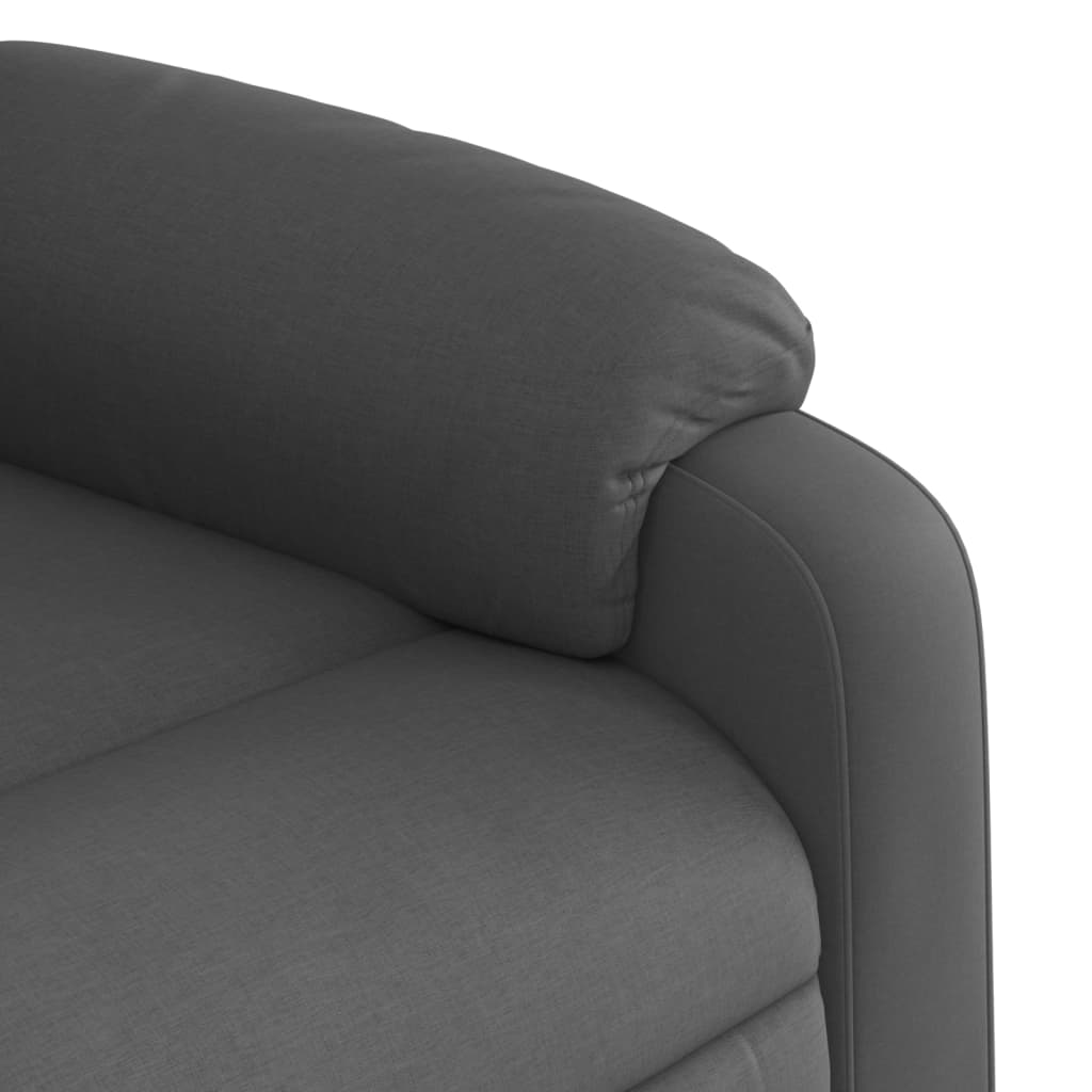 Massage Recliner Chair Dark Gray Fabric