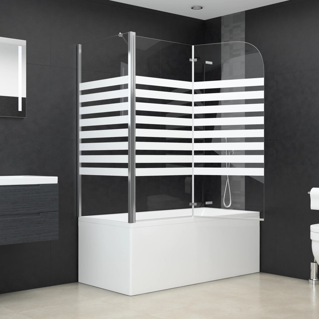 Bath Enclosure 47.2"x26.8"x51.2" Tempered Glass Stripe