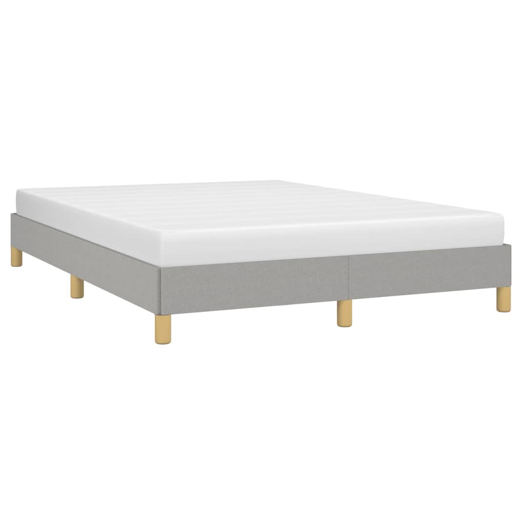 Bed Frame without Mattress Light Gray 53.9"x74.8" Full Fabric