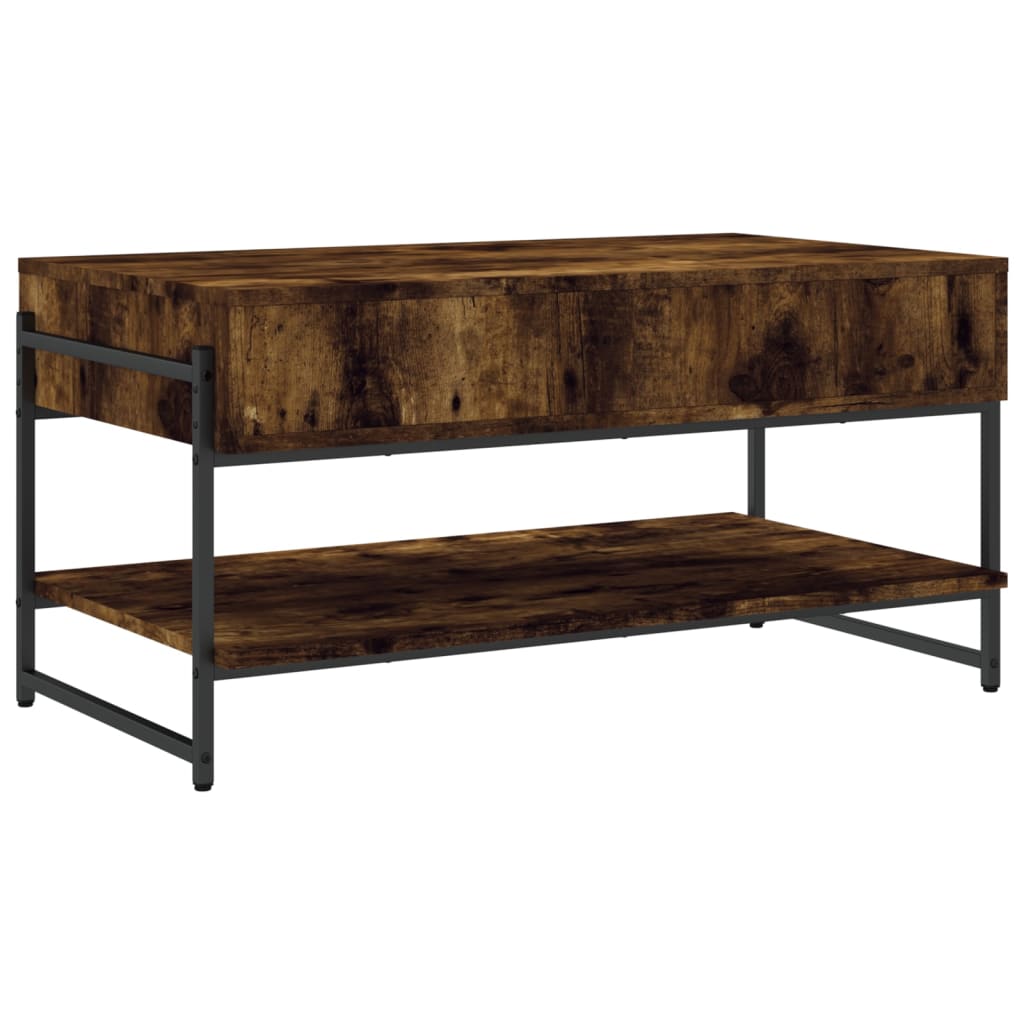 Coffee Table Smoked Oak 35.4"x19.7"x17.7" Engineered Wood