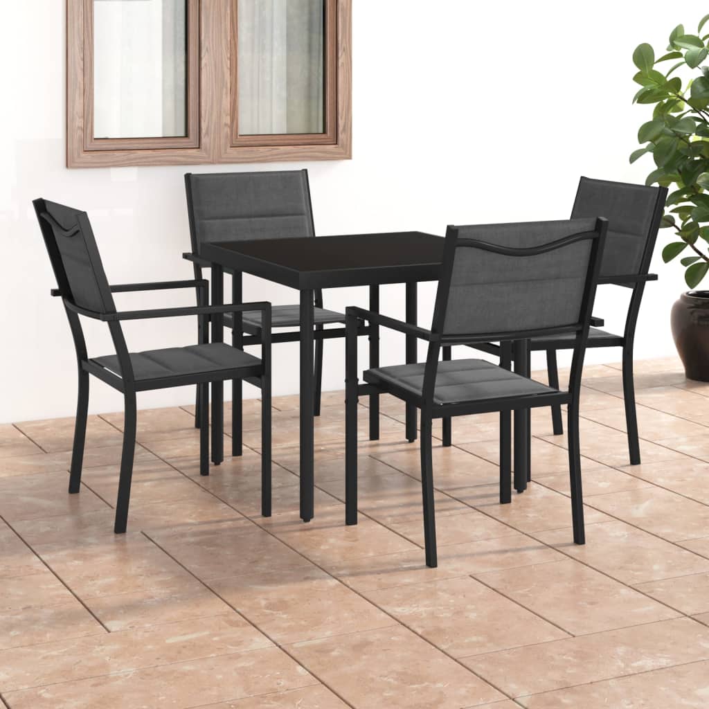 5 Piece Patio Dining Set Steel