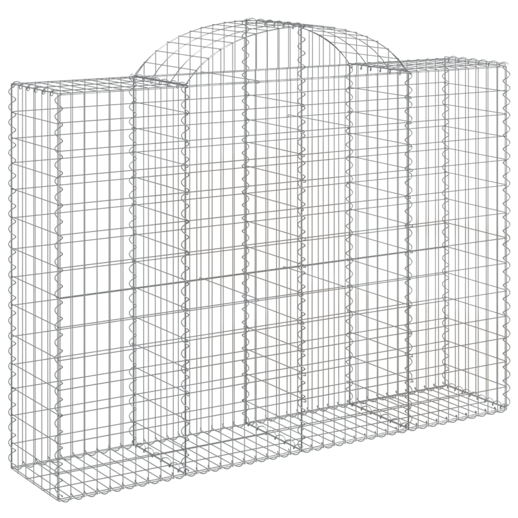 Arched Gabion Baskets 10 pcs 78.7"x19.7"x55.1"/63" Galvanized Iron