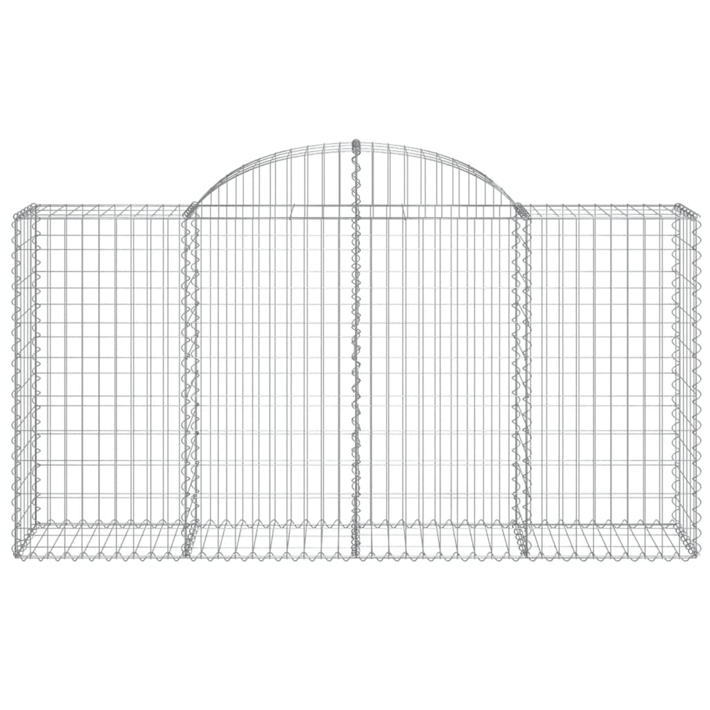 Arched Gabion Baskets 20 pcs 78.7"x19.7"x39.4"/47.2" Galvanized Iron