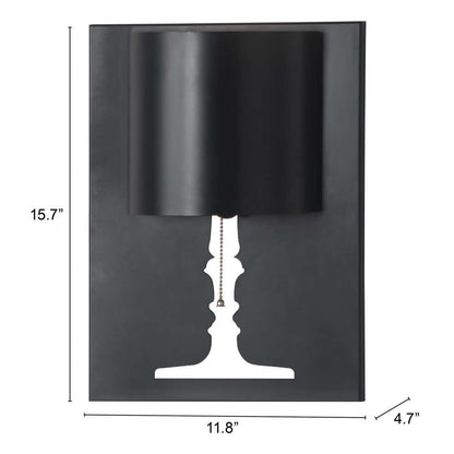 Black and White Silhouette Wall Lamp