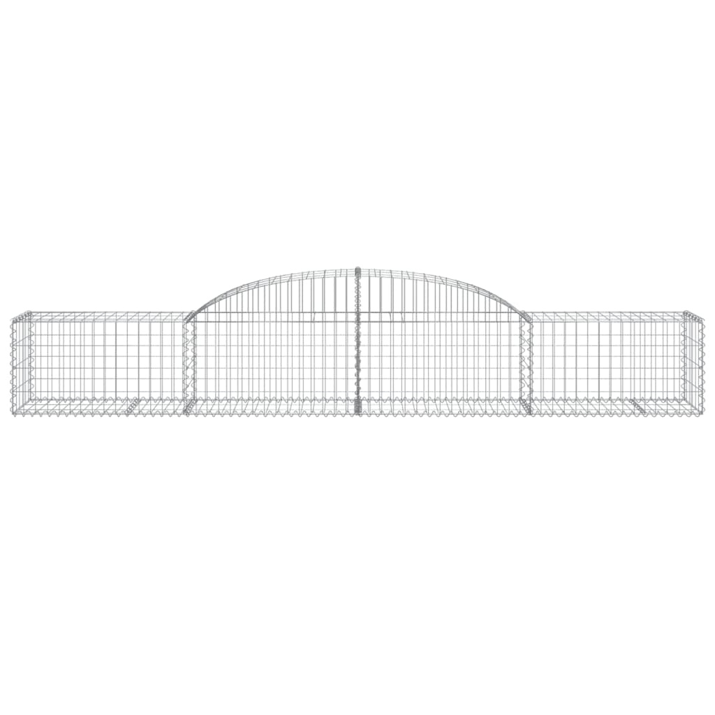 Arched Gabion Baskets 17 pcs 118.1"x19.7"x15.7"/23.6" Galvanized Iron