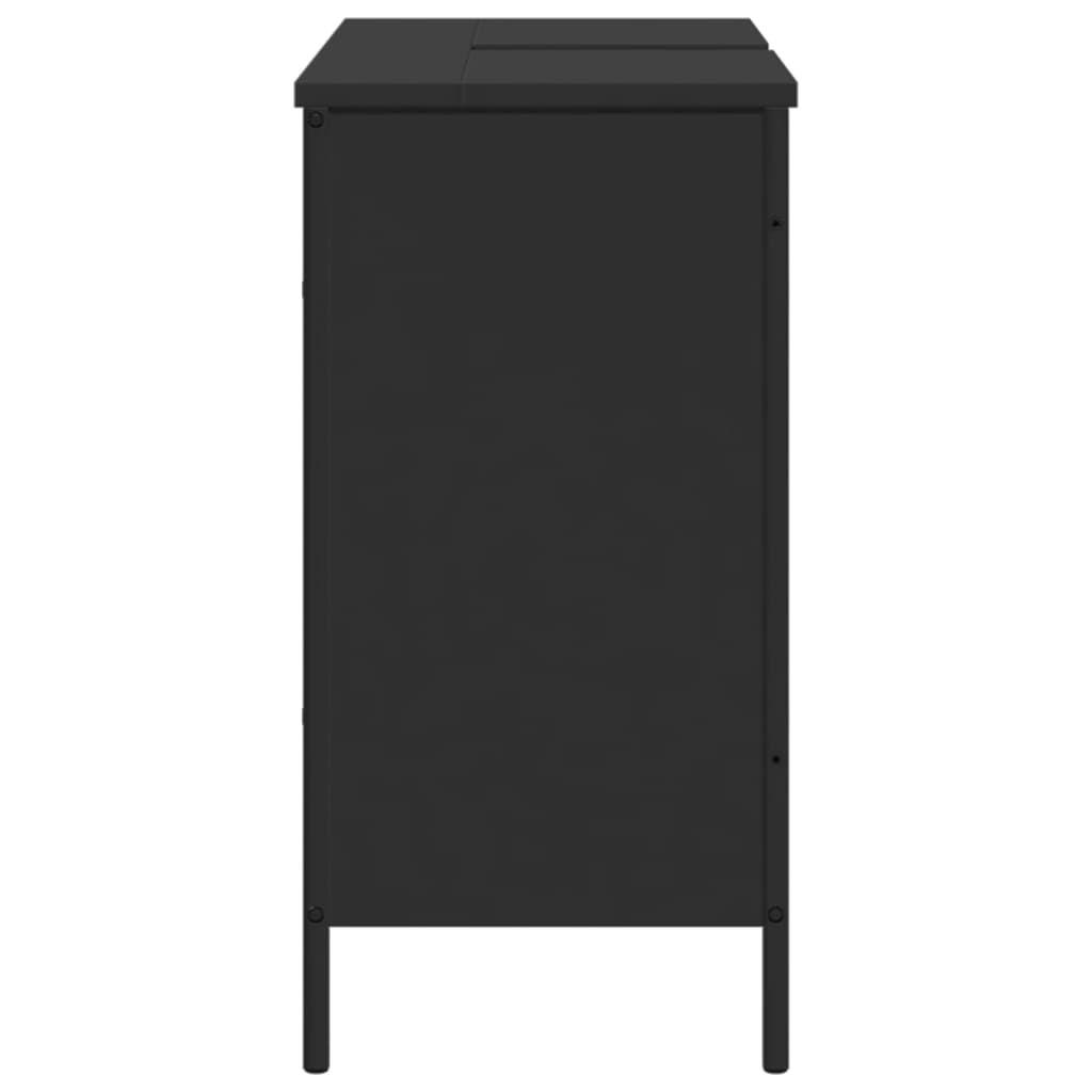 Bathroom Sink Cabinet Black 31.5"x11.8"x23.6" Engineered Wood