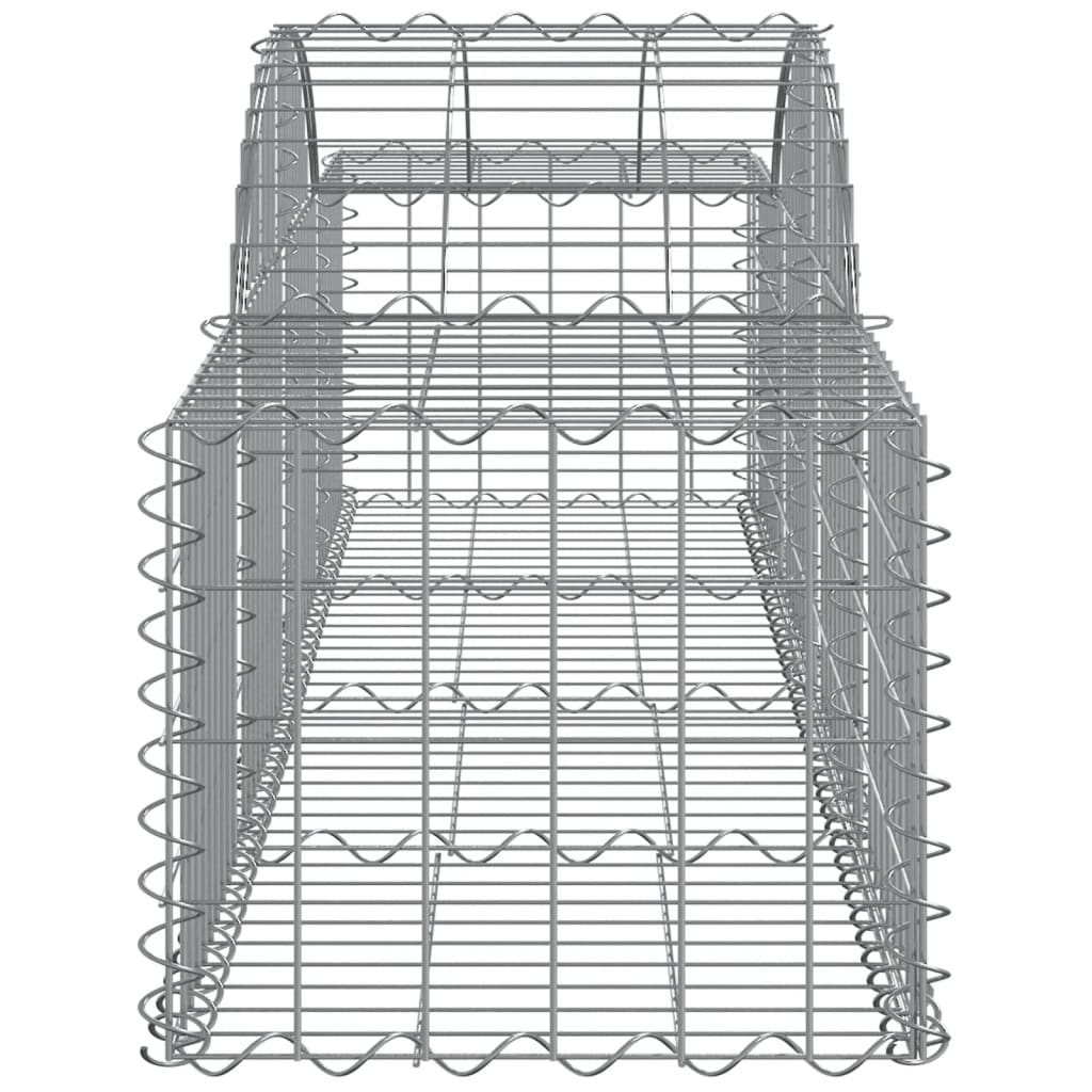 Arched Gabion Baskets 20 pcs 78.7"x19.7"x15.7"/23.6" Galvanized Iron