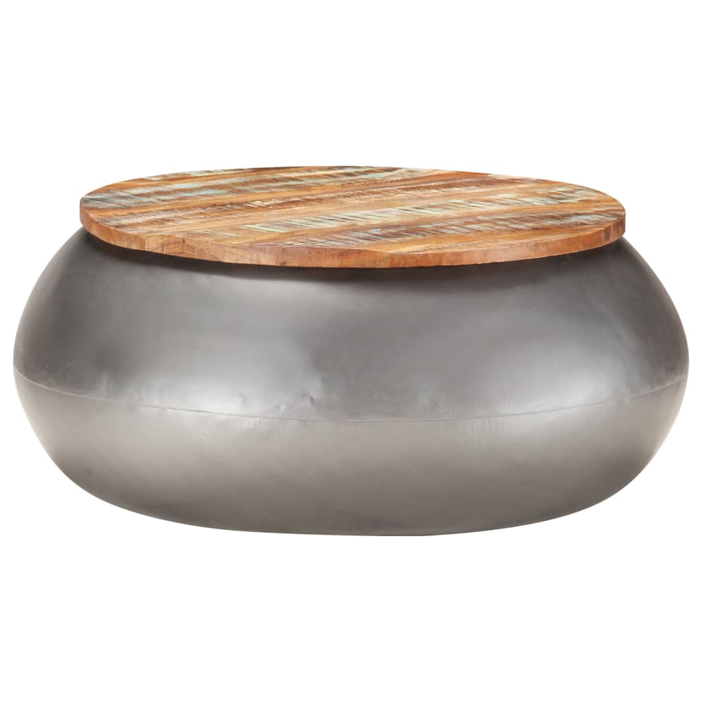 Bowl Shaped Coffee Table Solid Reclaimed Wood 23.6"x23.6"x11.8"