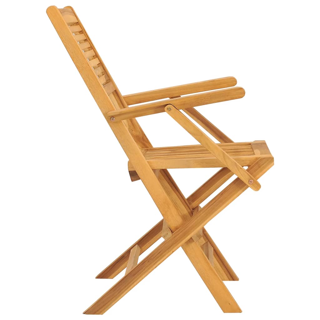 Folding Patio Chairs 2 pcs 21.7"x24.4"x35.4" Solid Wood Teak