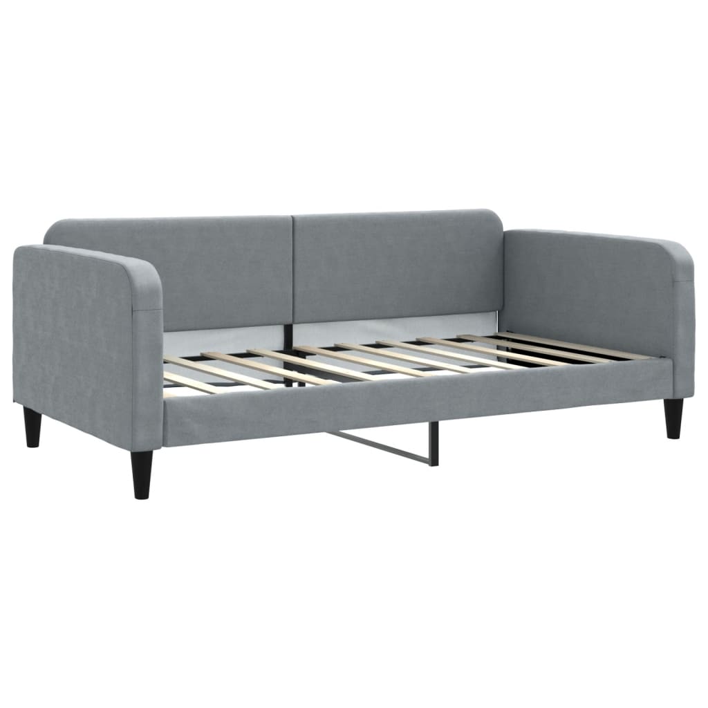 Daybed with Trundle without Mattress Light Gray 39.4"x74.8"