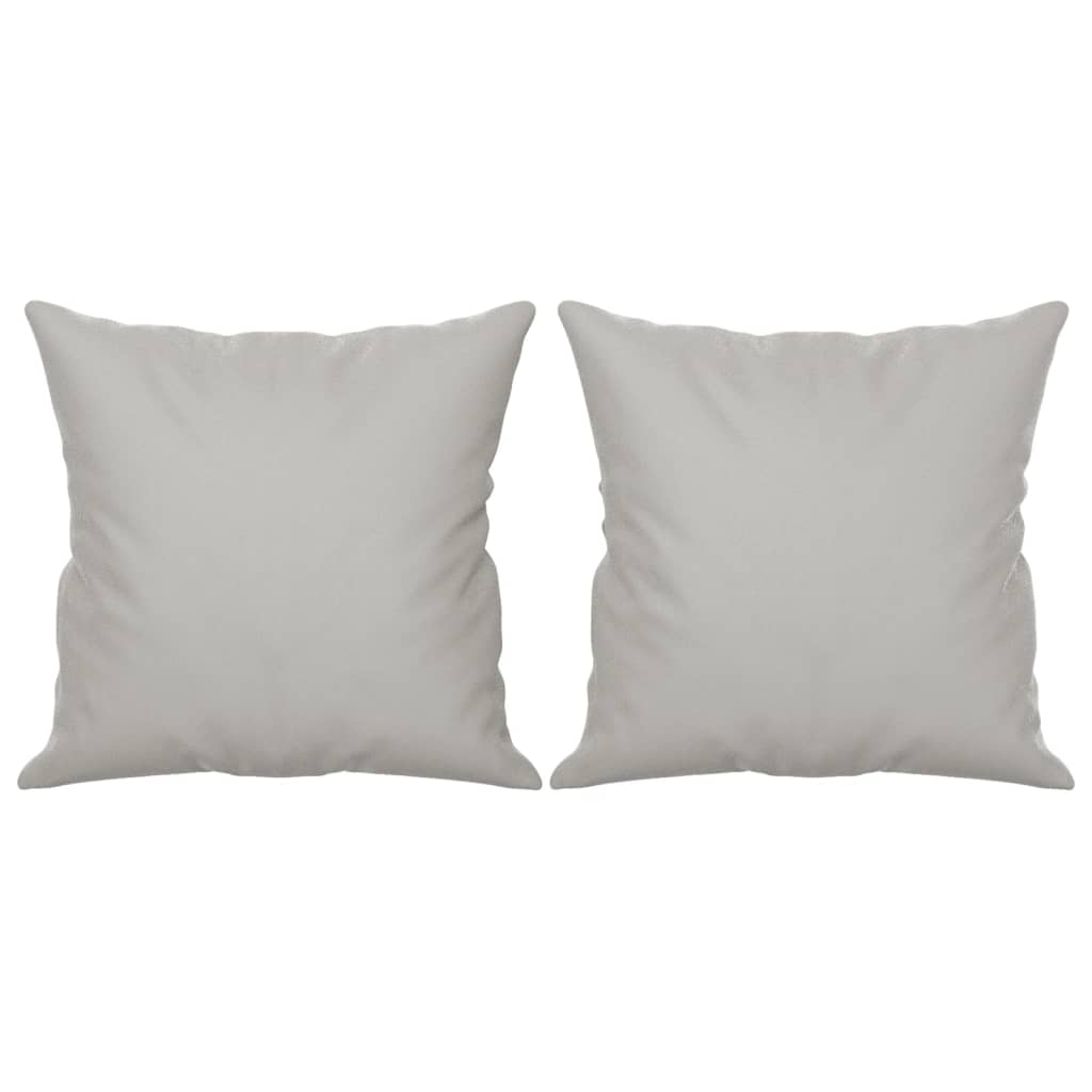 Throw Pillows 2 pcs Light Gray 15.7"x15.7" Microfiber Fabric