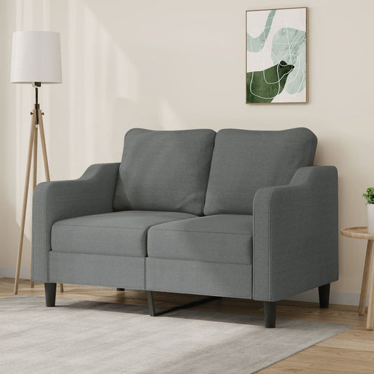 2-Seater Sofa Dark Gray 47.2" Fabric