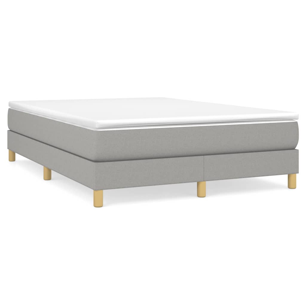 Bed Frame without Mattress Light Gray Full Fabric (US Only)