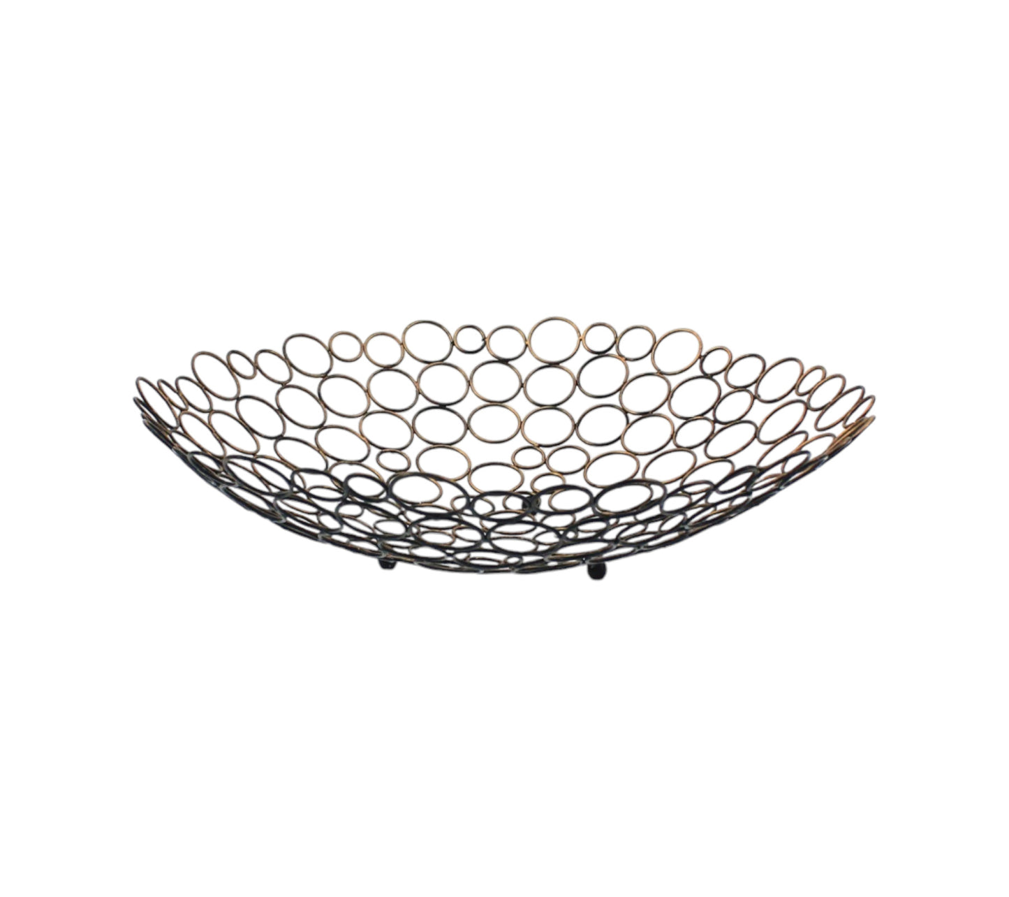 19" Bronze Metal Round Centerpiece Bowl