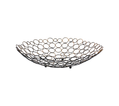 19" Bronze Metal Round Centerpiece Bowl