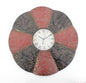 30" Novelty Red And Black Glass Analog Wall Clock