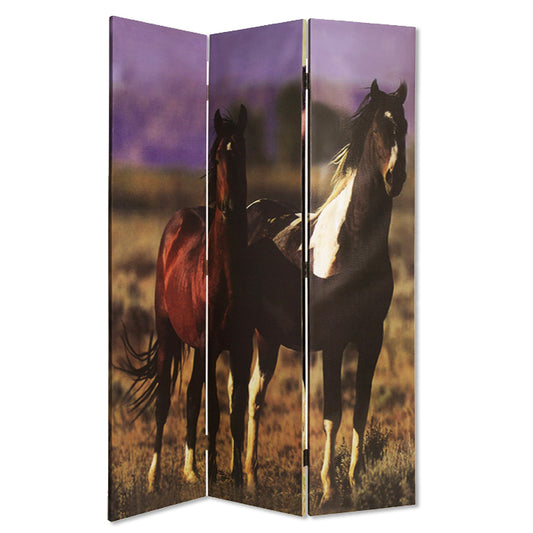 48" X 72" Multi Color Canvas  Screen With Nurturing Mare