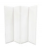 84 X 84 White Faux Leather  Screen