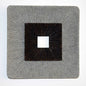 19" X 19" X 2.5" Modern Brown And Gray Ribbed Square Wall Art