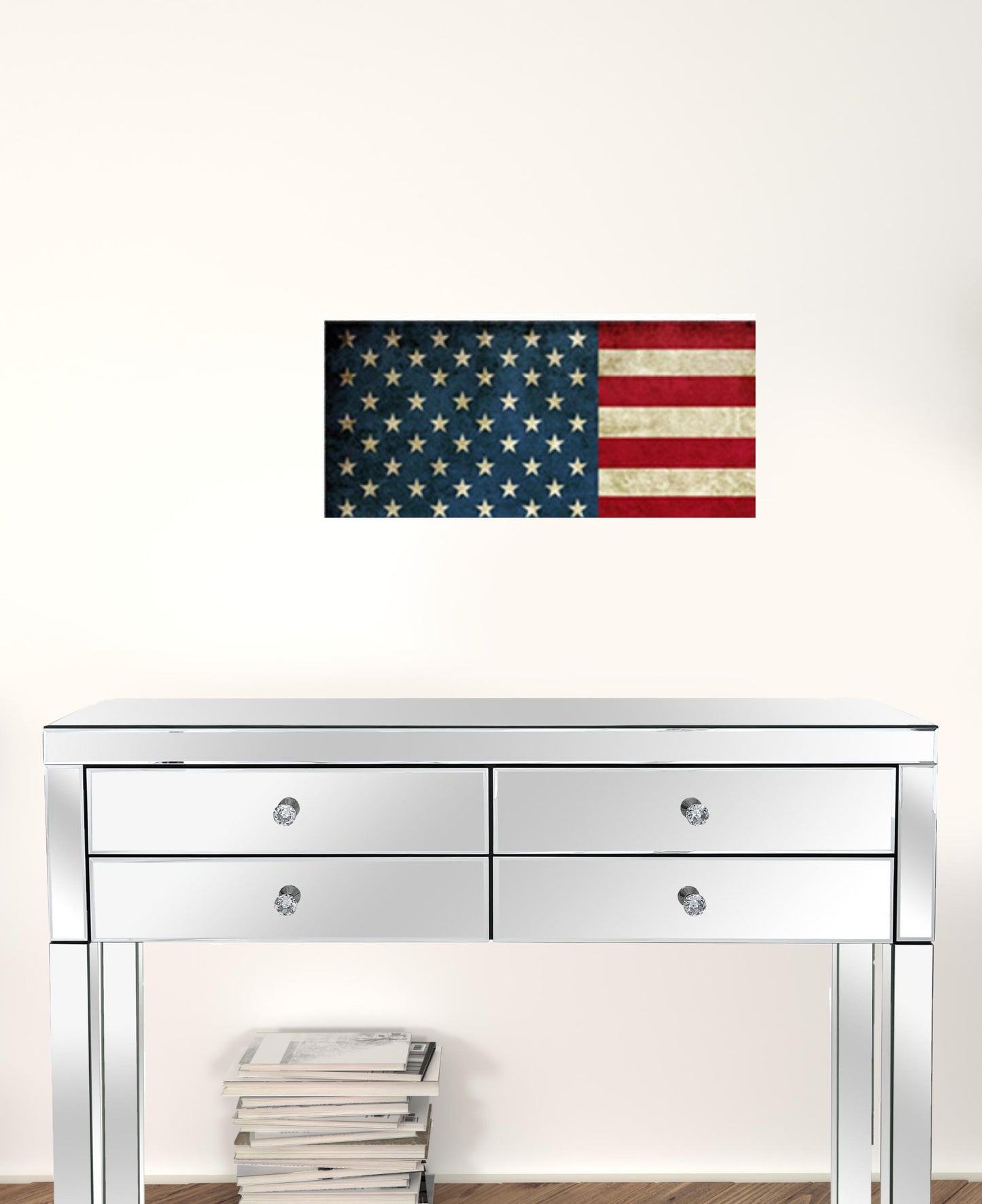 USA Flag Canvas Print Wall Art 2 Piece Set Wall Art