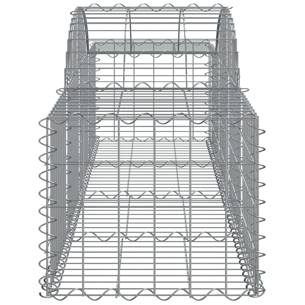 Arched Gabion Baskets 4 pcs 78.7"x19.7"x15.7"/23.6" Galvanized Iron