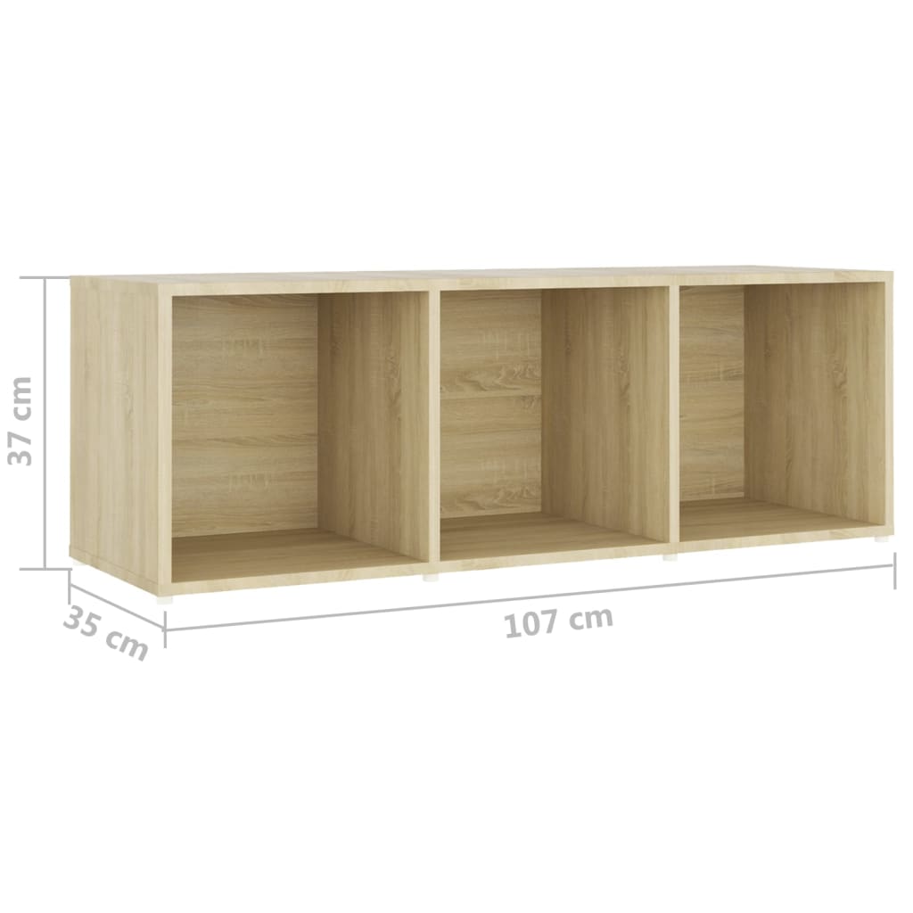 3 Piece TV Stand Set Sonoma Oak Engineered Wood