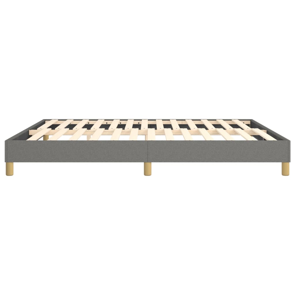 Bed Frame without Mattress Dark Gray California King Fabric (US Only)