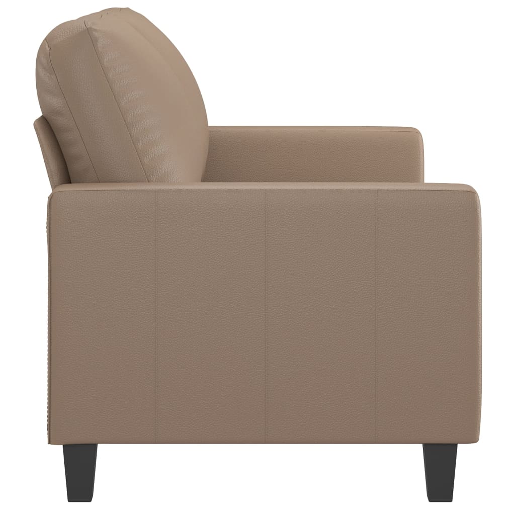 2-Seater Sofa Cappuccino 47.2" Faux Leather