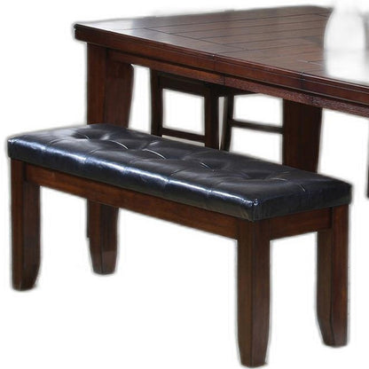 48" Dark Brown Solid Manufactured Wood Dining Table