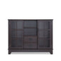 42" Walnut Two Drawer Sideboard with Glass Doors