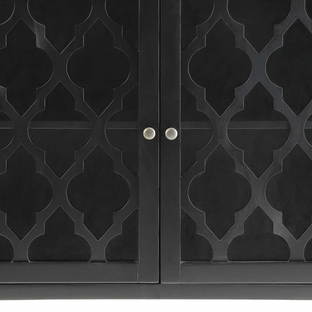 34" X 15.4" X 30" Black Mdf Cabinet