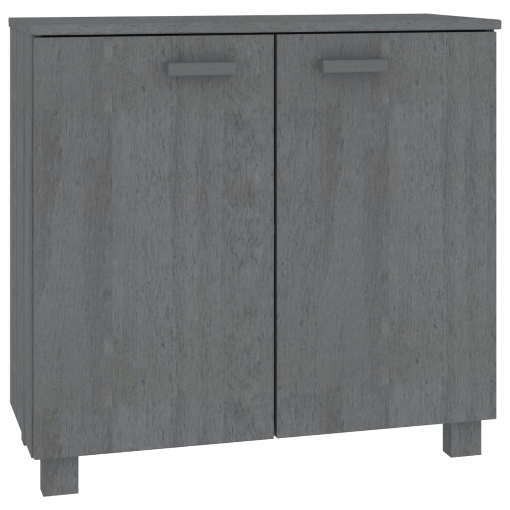 Sideboard HAMAR Dark Gray 33.5"x13.8"x31.5" Solid Wood Pine