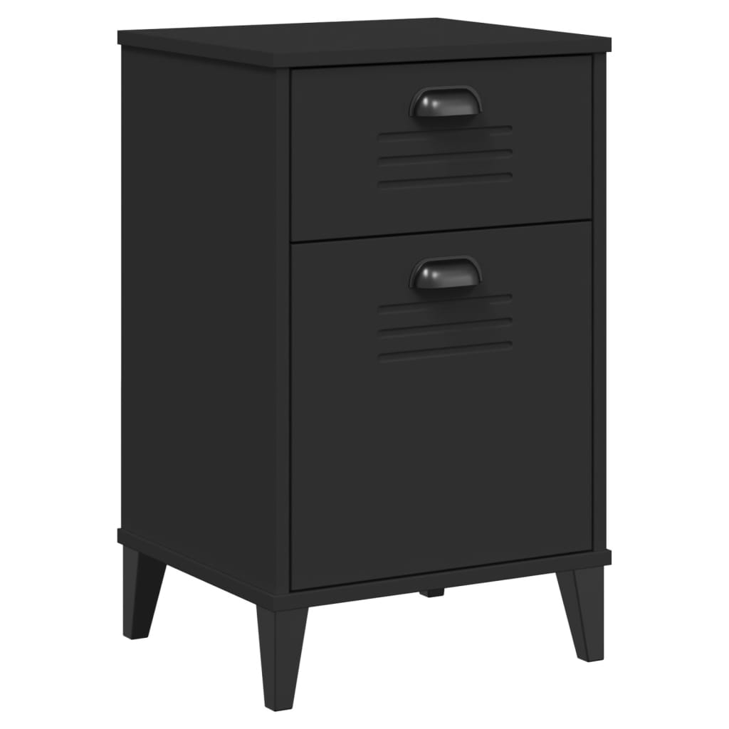 Bedside Cabinet VIKEN Black Engineered Wood